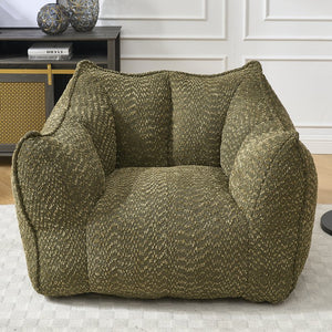 English Elm Sofa plush beanbag chair with superfiber cover and resilient foam filling for ultimate home comfort and relaxation Olive Green W1996P252266