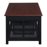 OSP Home Furnishings Oxford Coffee Table Black Frame / Cherry Top