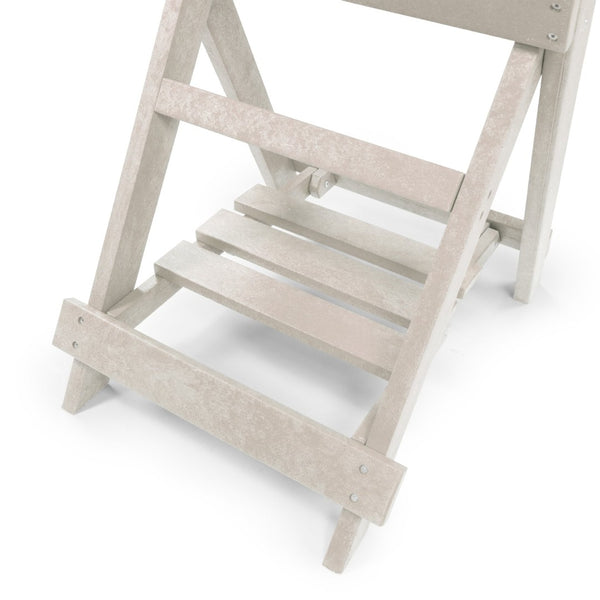 English Elm Summit Ridge Recycled Hdpe Outdoor Folding Bar Table Weather Resistant Eco Patio Ivory B2745P409714