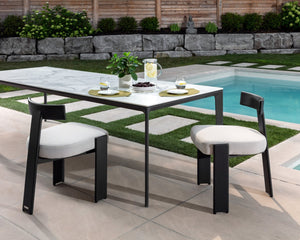 Sunpan TITAN Dining Armchair in Palazzo Cream – Stylish, Durable, and Versatile Seating for Any Space 112174V