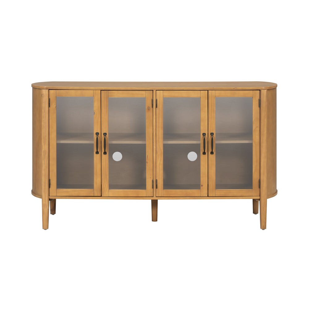 English Elm Christopher Knight Home® - Storage Cabinet - Stylish 4-Door Design For Entryway Or Living Room, Natural Finish, Ample Space N780P330603N