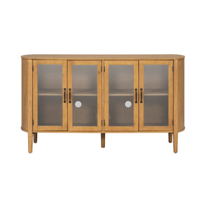English Elm Christopher Knight Home® - Storage Cabinet - Stylish 4-Door Design For Entryway Or Living Room, Natural Finish, Ample Space N780P330603N