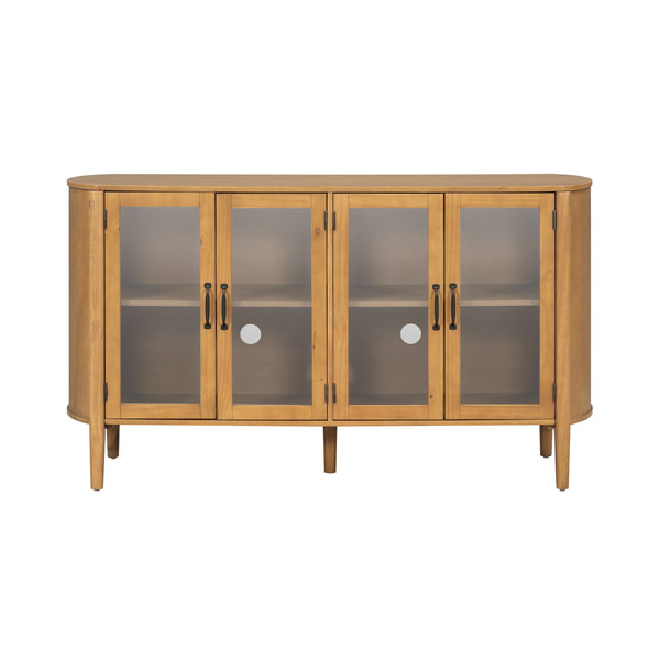 English Elm Christopher Knight Home® - Storage Cabinet - Stylish 4-Door Design For Entryway Or Living Room, Natural Finish, Ample Space N780P330603N