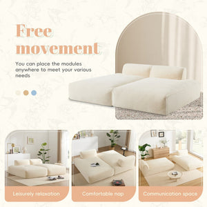 English Elm 72"Oversized 72" Oversized Modular Sofa - No Assembly, Plush Foam Bed, Family-Friendly, 3 Color Options! N723P272383A-GIGA