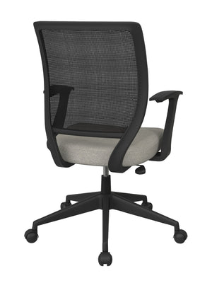 OSP Home Furnishings Screen Back Ergonomic Mesh Task Chair with Lumbar Support and T Arms for Home Office Sky EM51022N-K009