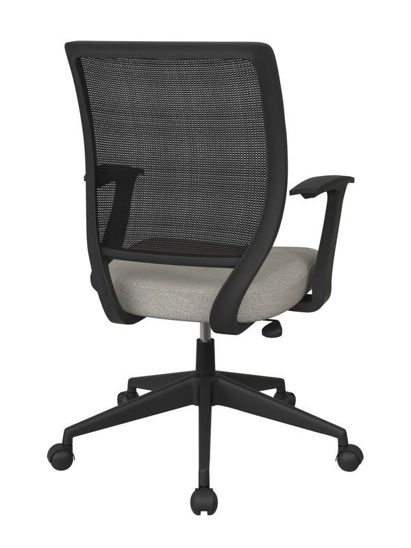 OSP Home Furnishings Screen Back Ergonomic Mesh Task Chair with Lumbar Support and T Arms for Home Office Sky EM51022N-K009