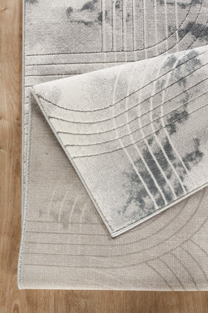 English Elm Geometrix Contemporary Gray Area Rug 2'7" X 9'10" – Durable, Soft, And Stylish For High-Traffic Areas B186P316815