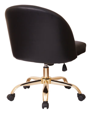 OSP Home Furnishings Layton Mid Back Office Chair Brown