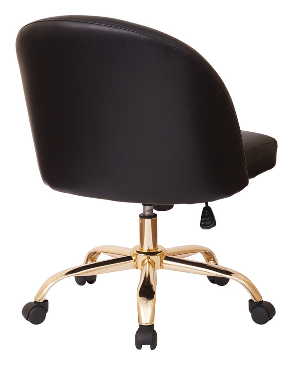 OSP Home Furnishings Layton Mid Back Office Chair Brown