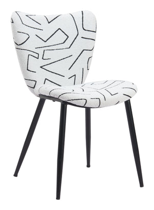 Zuo Modern Prestige Dining Chair Set Of 2 – Chic Design With Plush Comfort For Modern Dining Spaces White 100% Polyester,Plywood,Steel 110290-zuo-modern