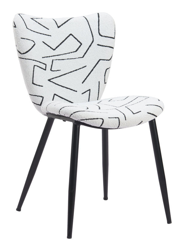 Zuo Modern Prestige Dining Chair Set Of 2 – Chic Design With Plush Comfort For Modern Dining Spaces White 100% Polyester,Plywood,Steel 110290-zuo-modern
