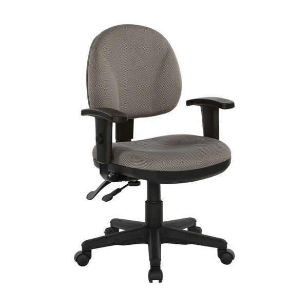 OSP Home Furnishings Sculptured Ergonomic Office Chair with Lumbar Support and Greenguard Certified Cushioned Seat 8180-294