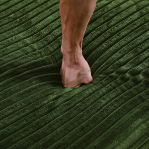 English Elm Corduroy Plush U-Shaped Sectional Sofa with Storage Ottoman, Pet-Friendly Durable Modular Comfort Green W2915S00065