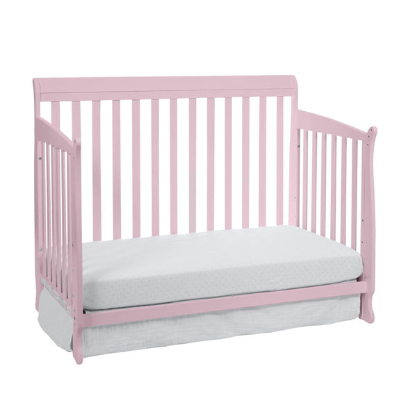English Elm Brees Island Convertible Crib with Belgrave Curves and Dual Tone Veneer Nursery Design B022P204858