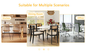 English Elm Modern Round Tempered Glass Dining Table with Gold 7-Shaped Legs, 47.3" Clear Top, Durable Luxury W1151S01881