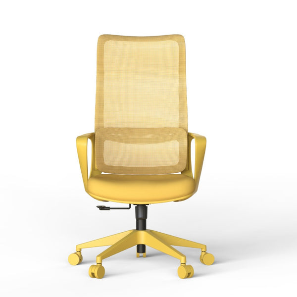 English Elm Ergonomic High Back Mesh Office Chair with Adjustable Lumbar Support and Molded Foam Seat Yellow W5280P463570