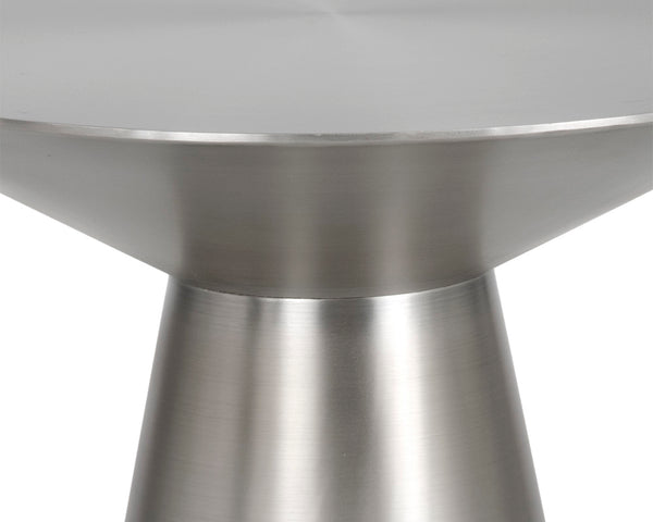 Sunpan Carmel End Table - Stunning Tapered Design for Contemporary Living Spaces, Perfect for Home or Office Stainless Steel