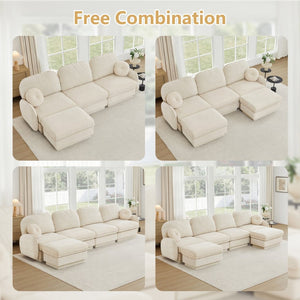 English Elm Chenille Cloud Loveseat with Quilted Back Pillows Deep Seat Comfort for Living Room W714S01748