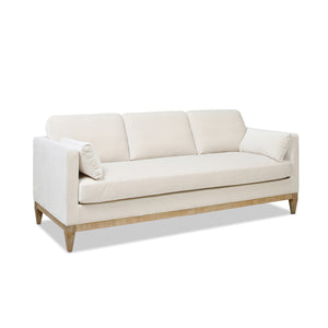English Elm Jennifer Taylor Home - Knox 84" French Beige Performance Velvet Sofa - Modern Farmhouse Style, Family-Friendly Comfort B2719P238335
