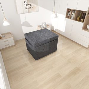 English Elm Folding Ottoman Bed with Adjustable Backrest, Metal Frame 550lb Capacity, Space-Saving Convertible Futon Sofa Chair W1935P256906