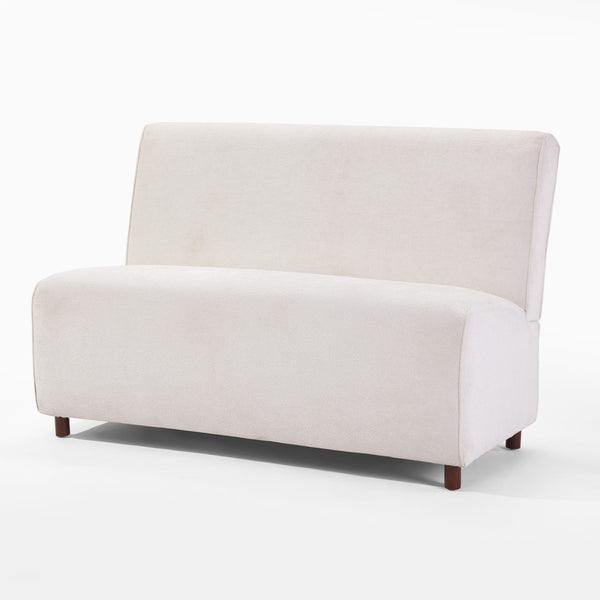 English Elm 49" Boucle Upholstered Compact Loveseat with Curved Back for Scandinavian Living Rooms W1687P372429