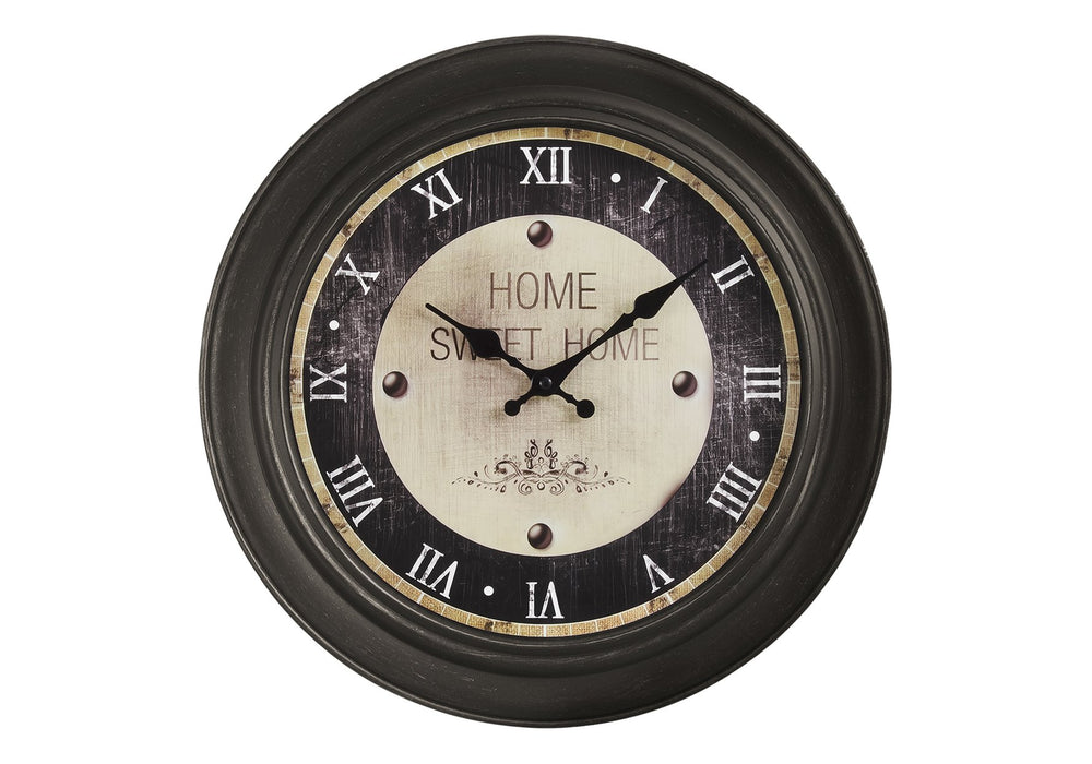 English Elm Clocks, 16" Round Antique Brown Wall Clock With Quiet Quartz Movement For Classic Home Decor B2710P287093
