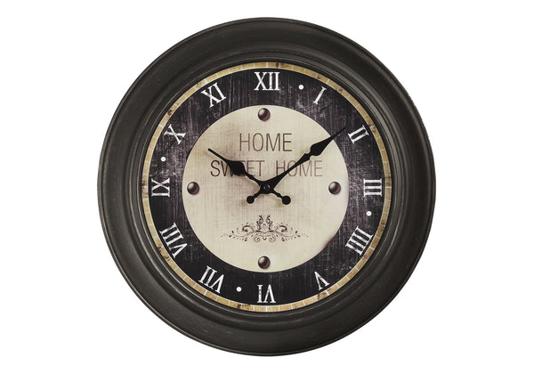 English Elm Clocks, 16" Round Antique Brown Wall Clock With Quiet Quartz Movement For Classic Home Decor B2710P287093
