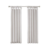 Madison Park Emilia Transitional Twist Tab Lined Window Curtain Panel MP40-6328 Silver