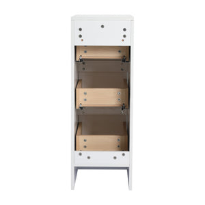 English Elm 36" Freestanding Bathroom Vanity With Resin Sink, Soft-Closing Doors & Ample Storage For Modern Spaces W999S00425