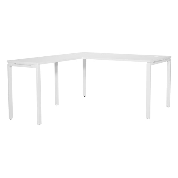 OSP Home Furnishings Prado L Workstation in White White