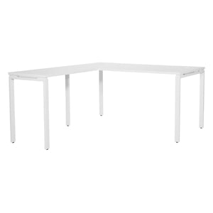 OSP Home Furnishings Prado L Workstation in White White