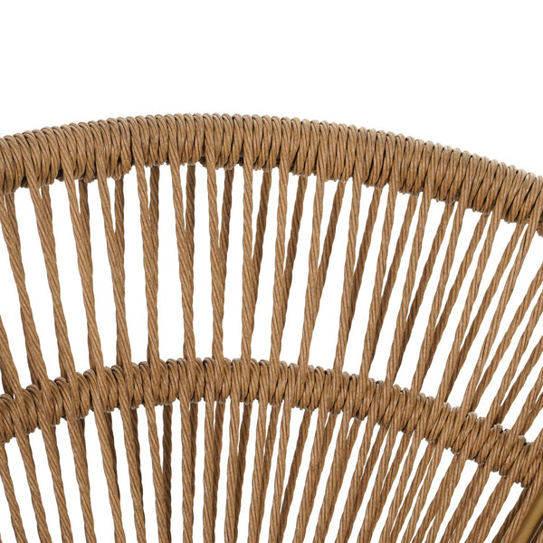 English Elm Christopher Knight Home® - Cyril Outdoor Papasan Lounge Chair - Light Brown Wicker & Beige Cushion For Stylish Relaxation N775P290578B