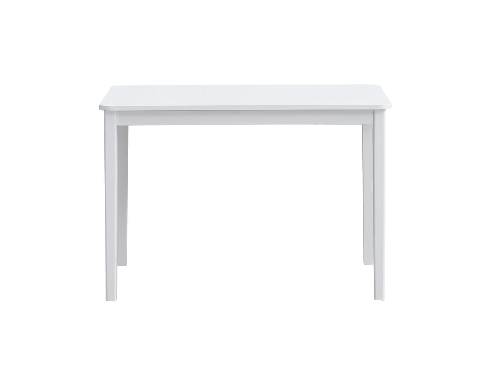 English Elm Fidelity 5Pc White & Gray Dining Set with Rectangular Fixed Table, Two-Tone Chairs, Durable MDF Finish B2726P408896