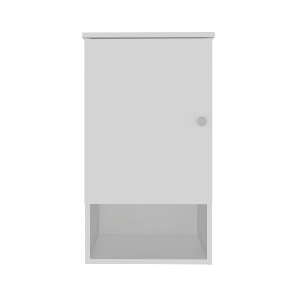 English Elm Medicine Cabinet Porto White - Engineered Wood Bath Storage, Soft-Close Door, 3 Shelves, Slim Design B092P238698