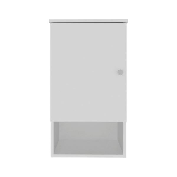 English Elm Medicine Cabinet Porto White - Engineered Wood Bath Storage, Soft-Close Door, 3 Shelves, Slim Design B092P238698