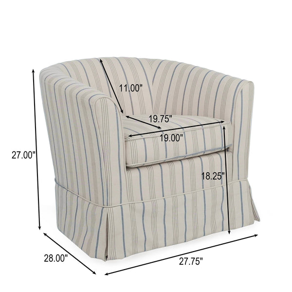 English Elm Christopher Knight Home® - SWIVEL Velvet Lounge Chair with Loose Cover for Gaming & Reading, Plush Comfort and Smooth Rotation Beige 29.25 L x 27.25 W x 22 H 57448.00STP