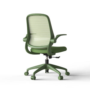 English Elm Ergonomic Mesh Back Task Chair with Flip Armrests High Density Foam Seat 500lb Capacity Green W5280P464455