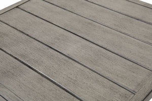 English Elm Outdoor Powder-coated Iron Slatted Folding Patio Dining Table Seats up to Eight W3990P456537