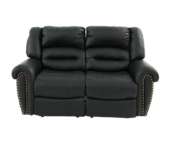 English Elm Modern Bonded Leather 3 Piece Living Room Set with Nailhead Trim and Tufted Back B011S02386