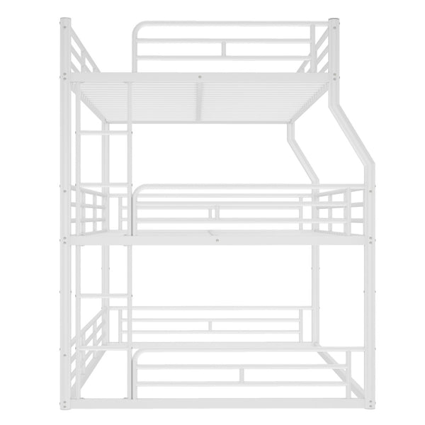 English Elm Twin Xl Solid Pine Loft Bed with Built-in Led Lighting and Storage Shelves Light White W1580S00587