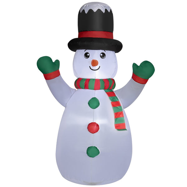 English Elm Outsunny 6 Ft Christmas Inflatable Snowman - Festive Led Decor For Lawn, Garden, Parties & More! W2225P249944-GIGA