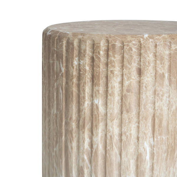 English Elm Christopher Knight Home® - Outdoor Cicci Carved Side Table - Luxurious Gold Accent For Indoor/Outdoor Living Spaces N773P283503G