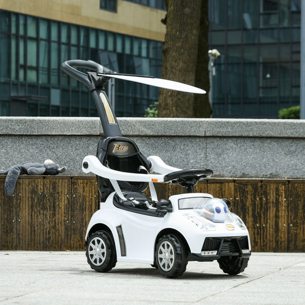 English Elm Qaba 3 in 1 Toddler Ride on Push Car with Canopy Robot Theme and Music W2225P229327