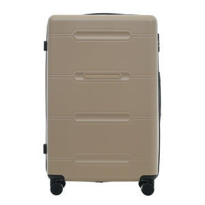 English Elm 6 Piece Hardshell Abs Travel Set with Spinner Wheels Combination Lock and Toiletry Bag Khaki N732P391465K