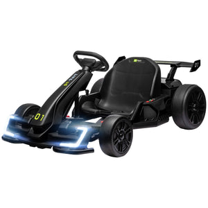 English Elm Aosom 24v Electric Go Kart Ride on Toy with Drifting Dual Motor and Adjustable Seat W2225P229145