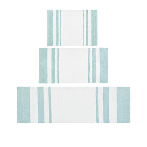 JLA Home Madison Park - Reversible Cotton Bath Rug with Plush Absorbent Pile, Dual-Sided Cut & Loop Design, Machine-Washable Elegance Aqua MP72-1488