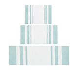 Madison Park Spa Cotton Casual Reversible Bath Rug MP72-1544 Aqua