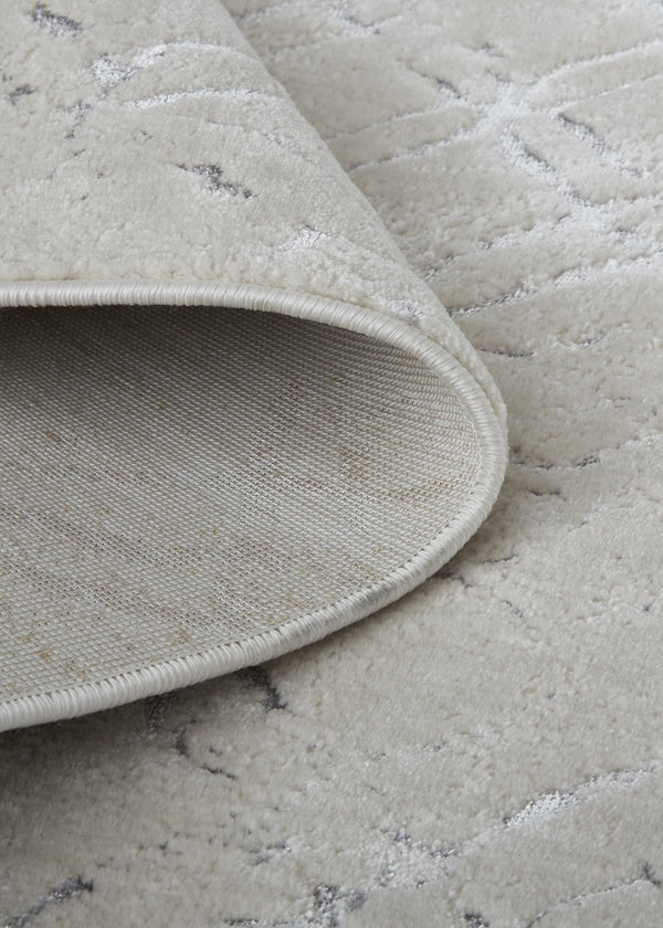 Feizy Rugs Micah Modern Abstract Area Rug - High-grade Soft Polyester, Stain Resistant, Easy Care, Contemporary Style Silver,Gray,White Polyester,Polypropylene 6943047fbgeslvh13