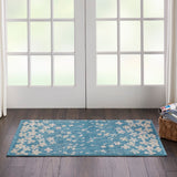 Nourison Tranquil TRA04 Machine Made Power-loomed No Border Indoor Only Contemporary  Rug Turquoise, Turquoise Blue 100% Polypropylene 99446484901