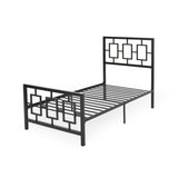 Christopher Knight Home® - Noble House - Claudia Modern Iron Twin Bed Frame, Flat Black